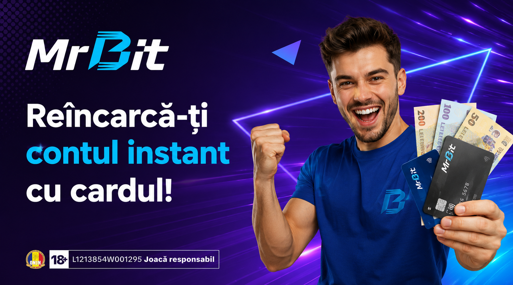 Reîncarcă-ți contul instant cu cardul